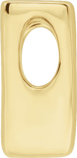 14K Gold Initial V Slide Pendant - view 2