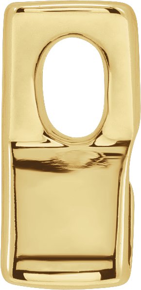 14K Gold Initial X Slide Pendant - view 2