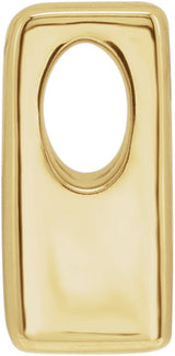 14K Gold Initial A Slide Pendant - view 2