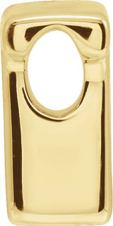 14K Gold Initial T Slide Pendant - view 2