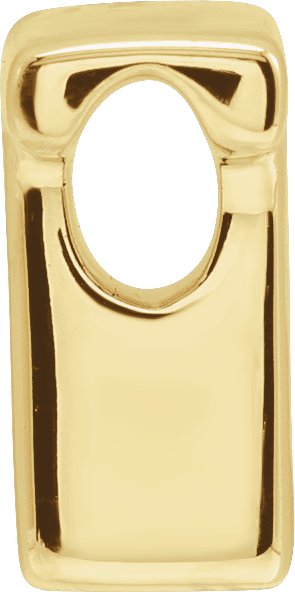 14K Gold Initial T Slide Pendant - view 2