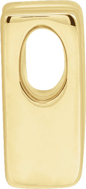 14K Gold Initial W Slide Pendant - view 2