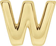 14K Gold Initial W Slide Pendant