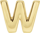 14K Gold Initial W Slide Pendant