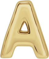 14K Gold Initial A Slide Pendant