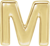 14K Gold Initial M Slide Pendant