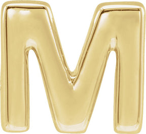 14K Gold Initial M Slide Pendant