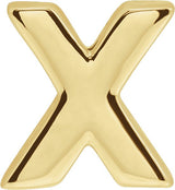 14K Gold Initial X Slide Pendant