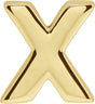 14K Gold Initial X Slide Pendant