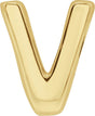 14K Gold Initial V Slide Pendant