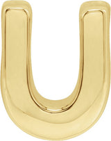 14K Gold Initial U Slide Pendant