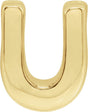 14K Gold Initial U Slide Pendant