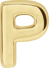 14K Gold Initial P Slide Pendant