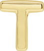 14K Gold Initial T Slide Pendant