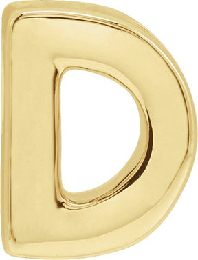 14K Gold Initial D Slide Pendant