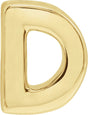 14K Gold Initial D Slide Pendant