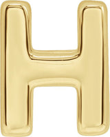 14K Gold Initial H Slide Pendant