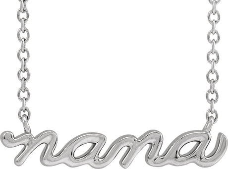 14K Gold Nana Necklace - White Gold