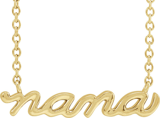 14K Gold Nana Necklace - Yellow Gold