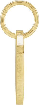 14K Gold Be Posh Engravable Disc Pendant - Yellow Gold - view 2
