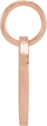 14K Gold Be Posh Engravable Disc Pendant - Rose Gold - view 2