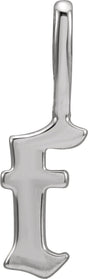14K Gold Initial F Gothic Pendant - White Gold