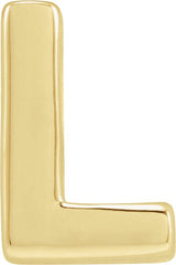 14K Gold Initial L Slide Pendant