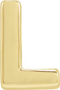14K Gold Initial L Slide Pendant
