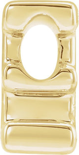 14K Gold Initial E Slide Pendant - view 2