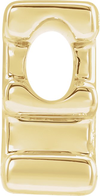 14K Gold Initial E Slide Pendant - view 2