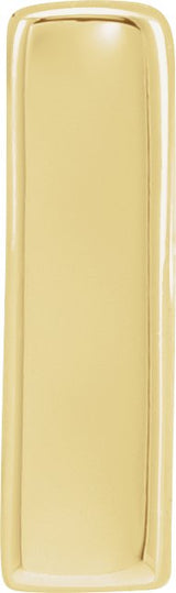 14K Gold Initial I Slide Pendant
