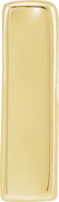 14K Gold Initial I Slide Pendant