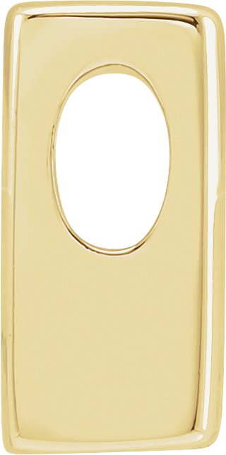 14K Gold Initial I Slide Pendant - view 2