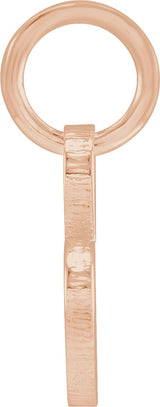 14K Gold Be Posh Engravable Heart Pendant - Rose Gold - view 6