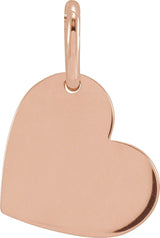14K Gold Be Posh Engravable Heart Pendant - Rose Gold - view 5