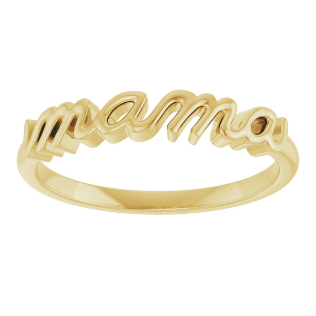 18K Gold Mama Ring - view 8