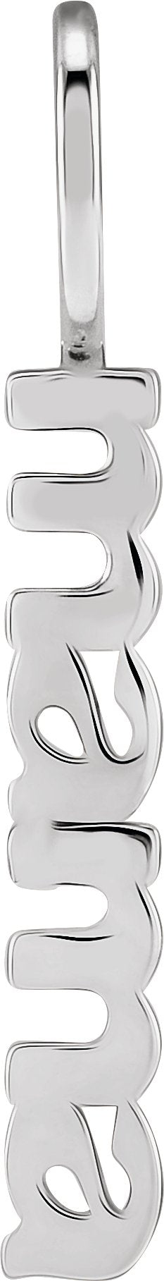 10K Gold Mama Pendant - White Gold