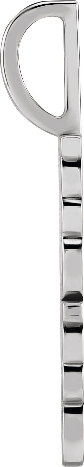 10K Gold Mama Pendant - White Gold - view 2