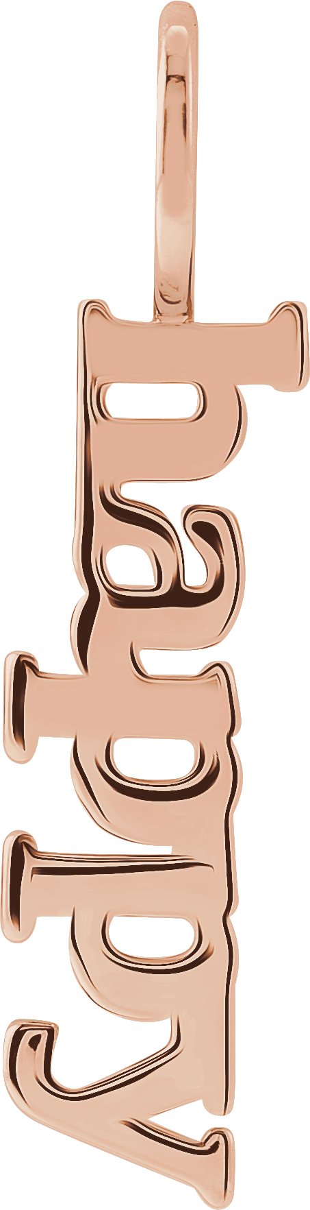 14K Gold Happy Pendant - Rose Gold