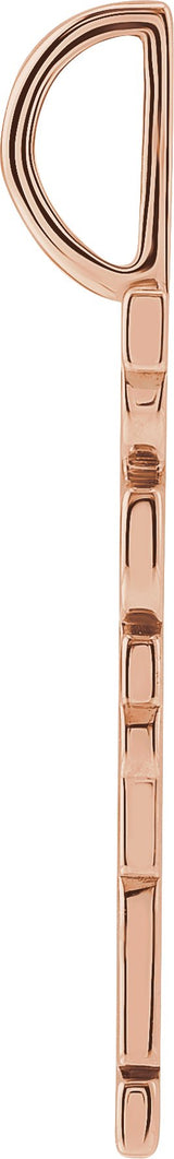 14K Gold Happy Pendant - Rose Gold - view 2