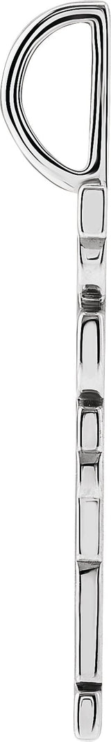 14K Gold Happy Pendant - White Gold - view 2