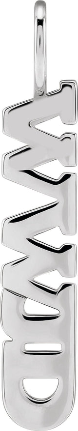 14K Gold WWJD Pendant - White Gold