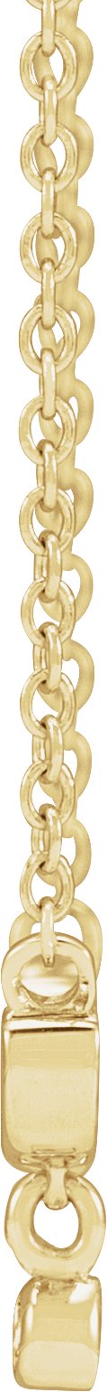 14K Gold Round Natural Diamond Accented Mama Necklace - Yellow Gold - view 4