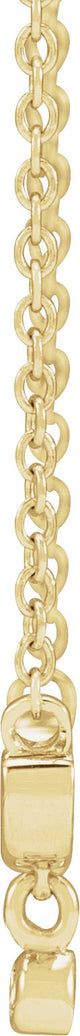 14K Gold Round Natural Diamond Accented Mama Necklace - Yellow Gold - view 4