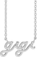 14K Gold Gigi Necklace - White Gold