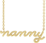 14K Gold Nanny Necklace - Yellow Gold