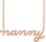 14K Gold Nanny Necklace - Rose Gold