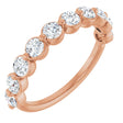 14K Gold Lab-Grown Diamond Shared-Prong Anniversary Band – 1/2–1 CTW - Rose Gold