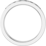 14K Gold Lab-Grown Diamond Channel-Set Seven-Stone Band - White Gold - view 7