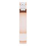 14K Gold Lab-Grown Diamond Channel-Set Seven-Stone Band - Rose Gold - view 9